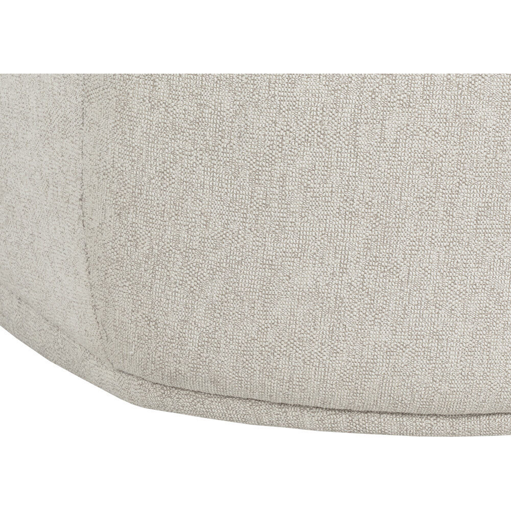 Soraya Dove Cream Swivel Armless Chair, Swivel